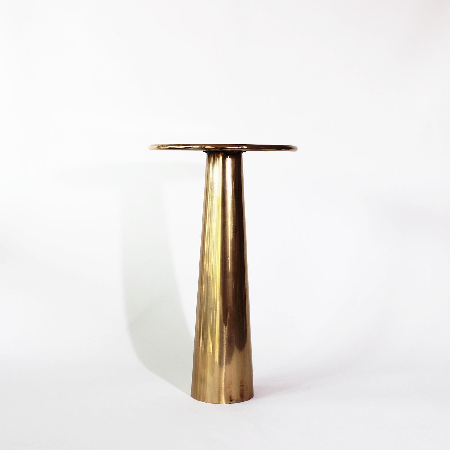 Turkish Cast Bronze Cone Side Table by Studio Sunt