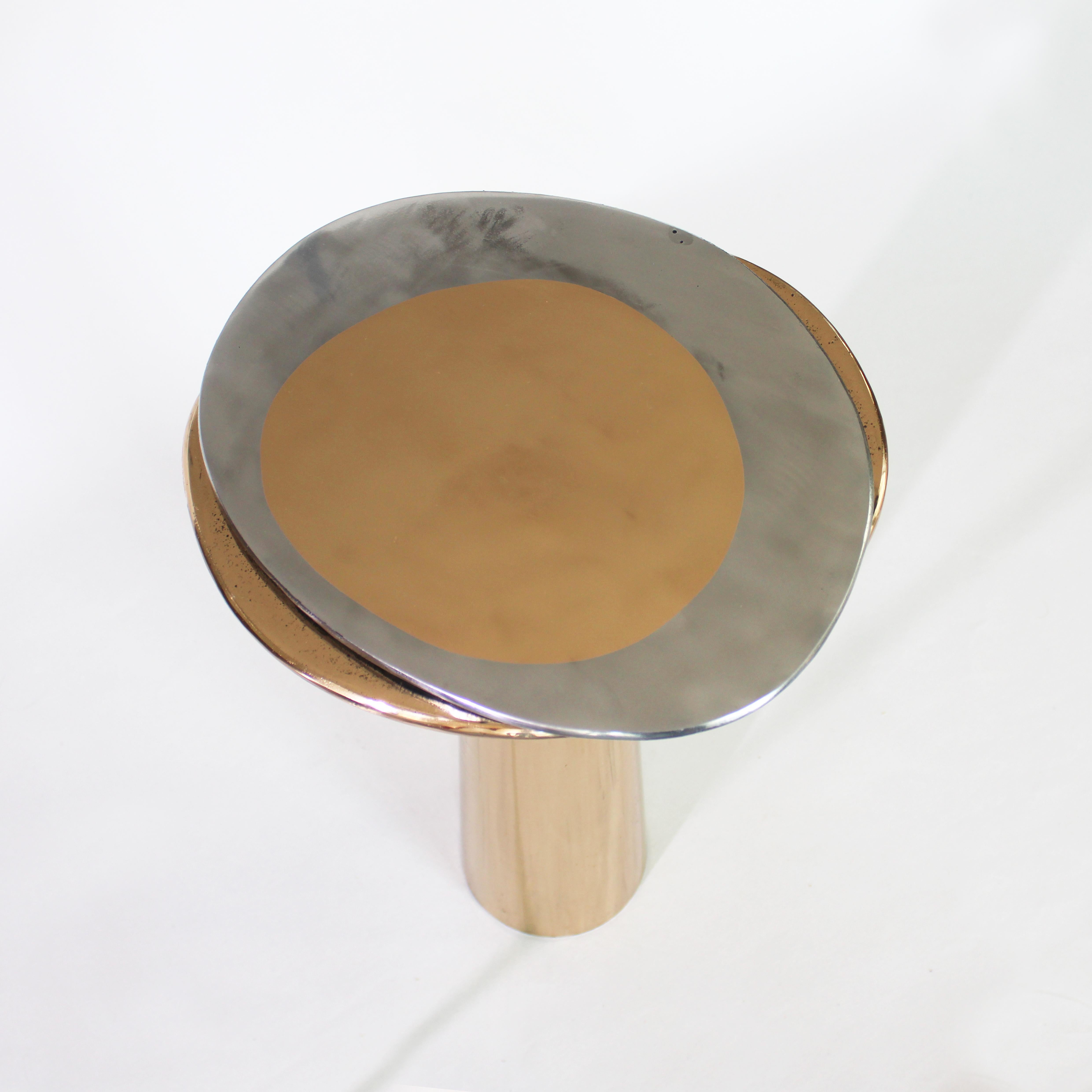 Contemporary Cast Bronze Cone Side Table by Studio Sunt For Sale