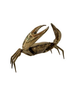 Cast Bronze Crab Sculpture — Sculptural Coastal Form in Polished Patina