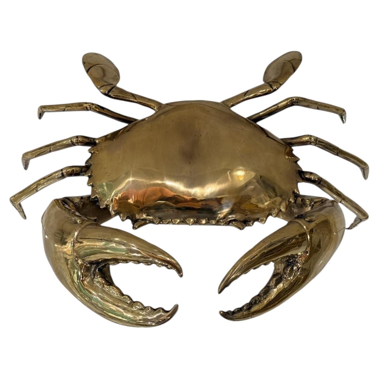 Cast Bronze Crab Sculpture — Sculptural Coastal Form in Polished Patina