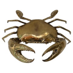 Cast Bronze Crab Sculpture — Sculptural Coastal Form in Polished Patina