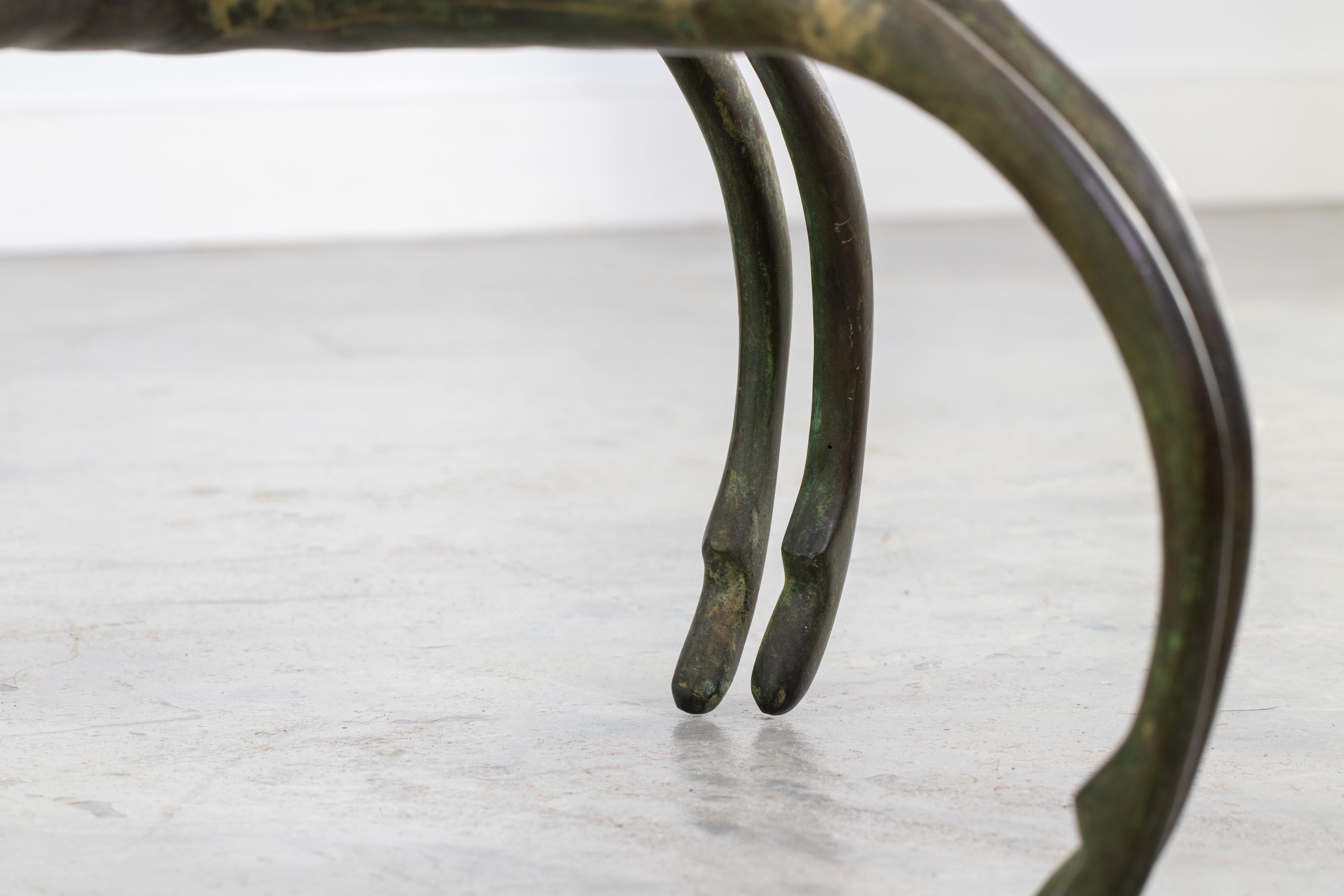 Cast Bronze Deer Form Table Base After French Designer Armand-Albert Rateau 4