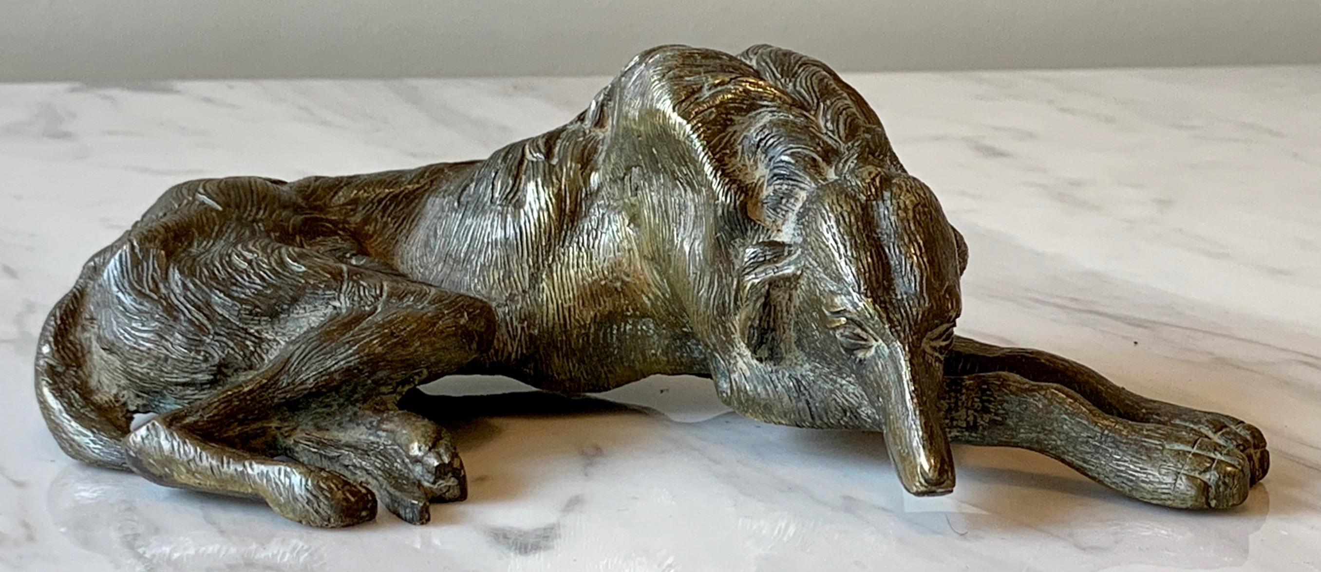 Cast Bronze Dog Sculpture 1