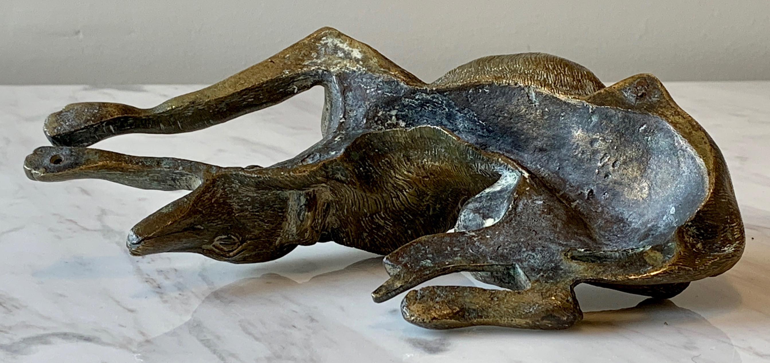 Cast Bronze Dog Sculpture 2