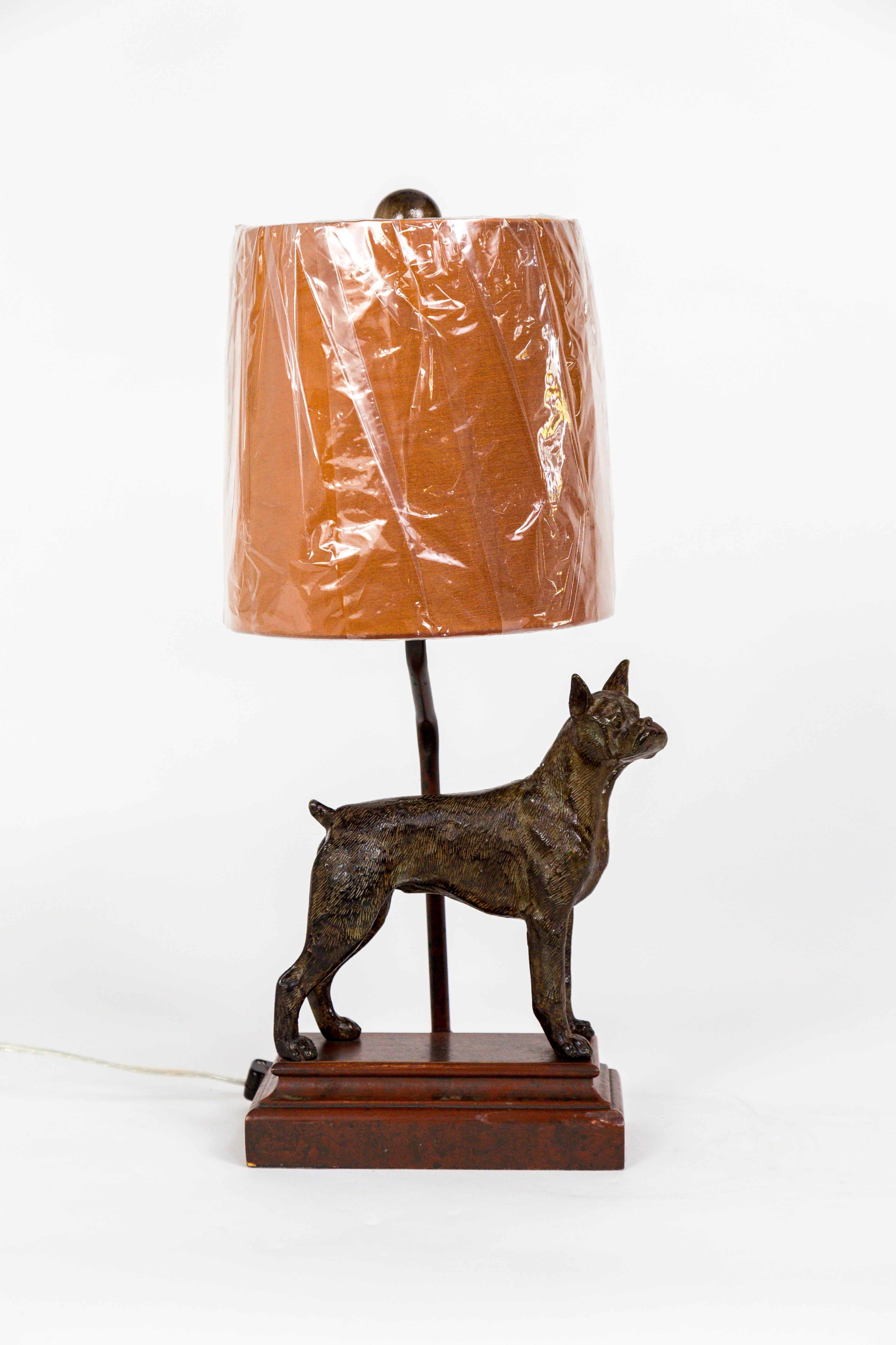 Cast Bronze Dog Sculpture Lamp 3