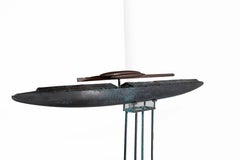 Cast Bronze Fantasy Ship with Iron Torpedos and Iron Stand