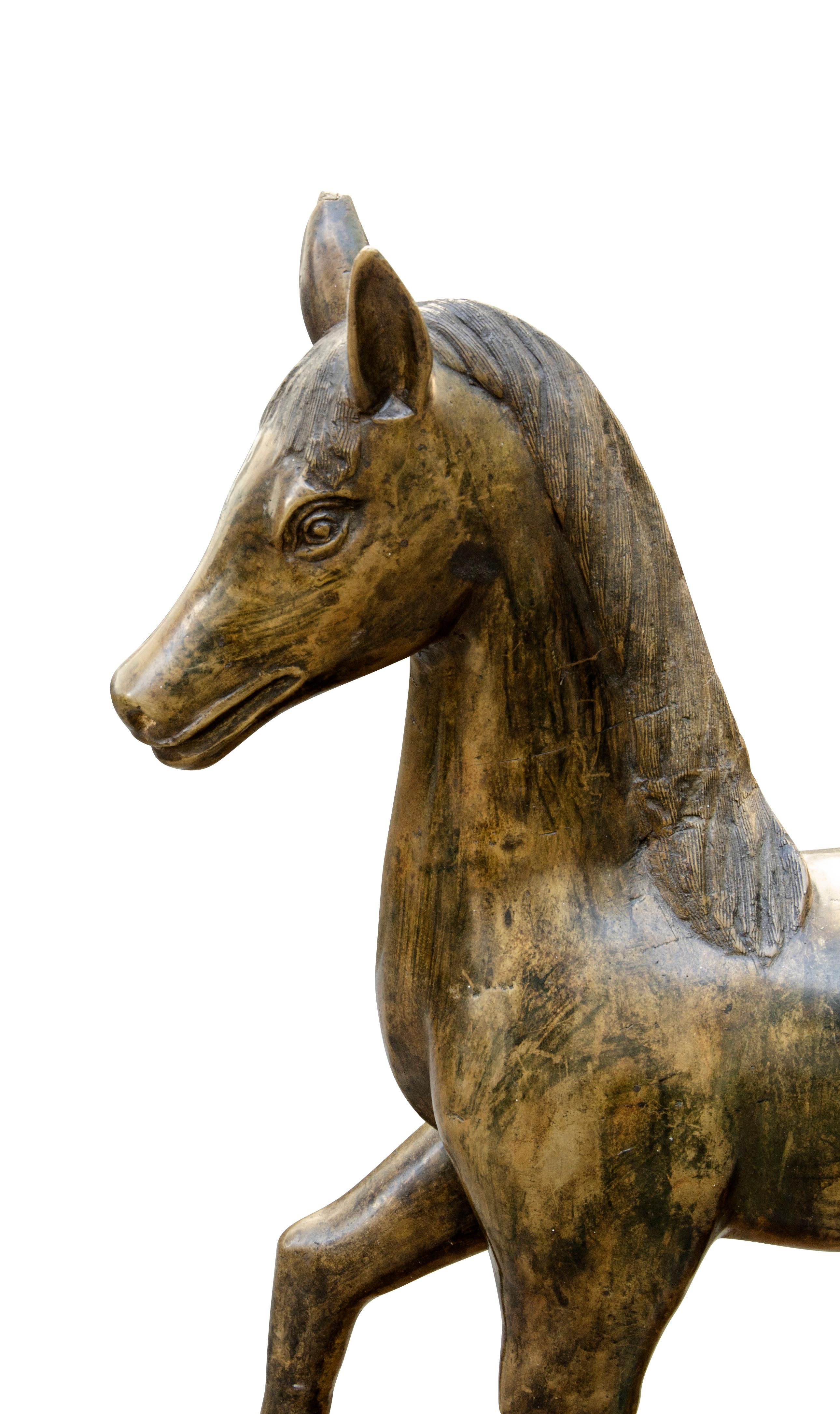 European Cast Bronze Figure of a Horse
