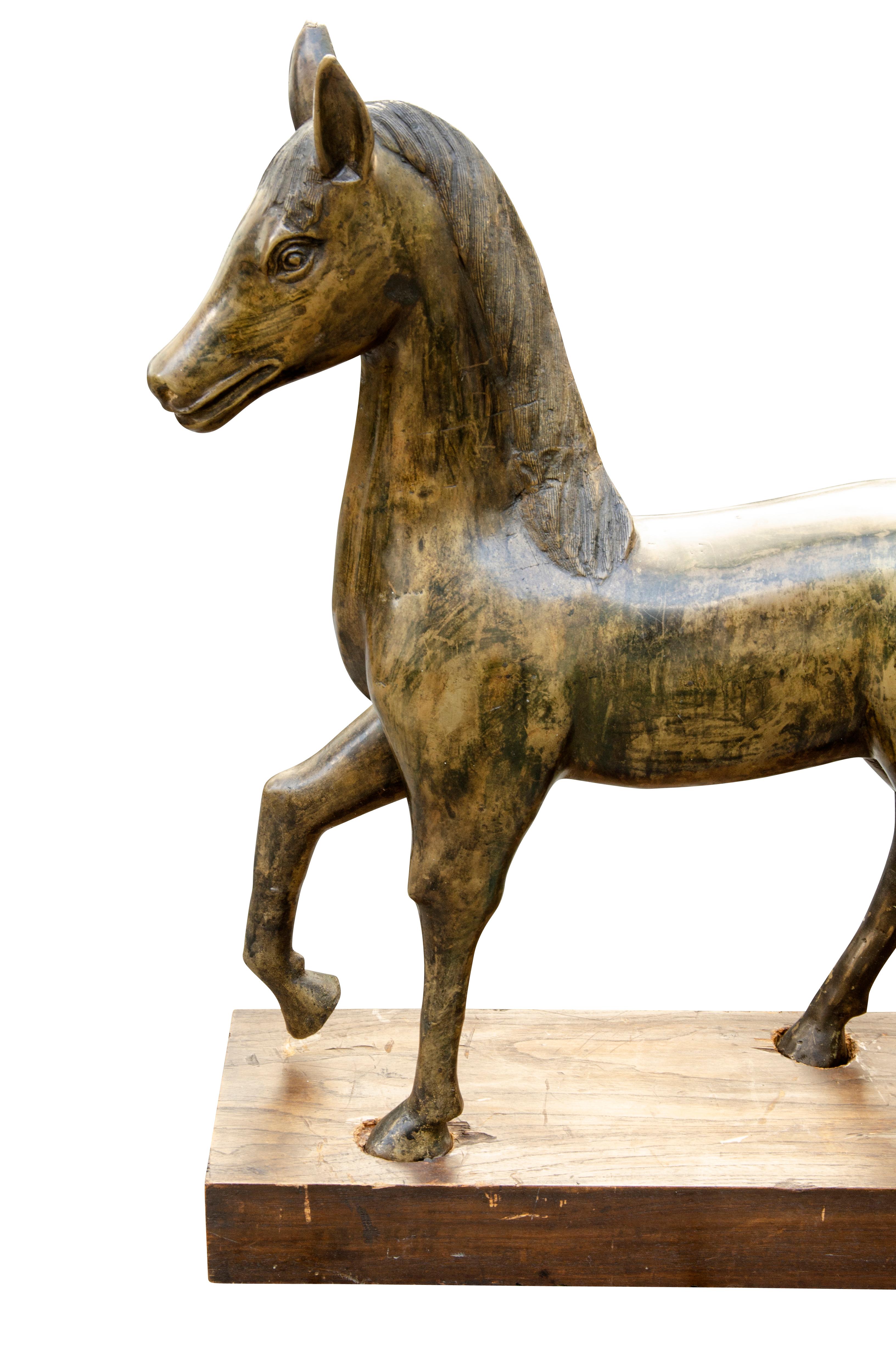 Cast Bronze Figure of a Horse In Good Condition In Essex, MA