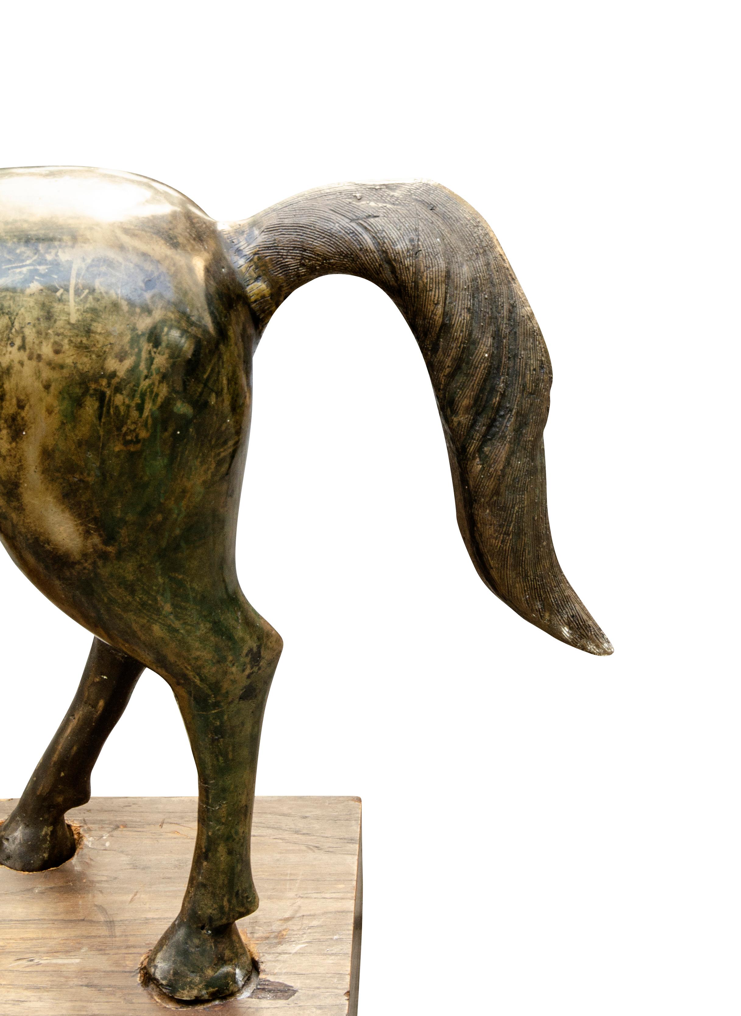 20th Century Cast Bronze Figure of a Horse