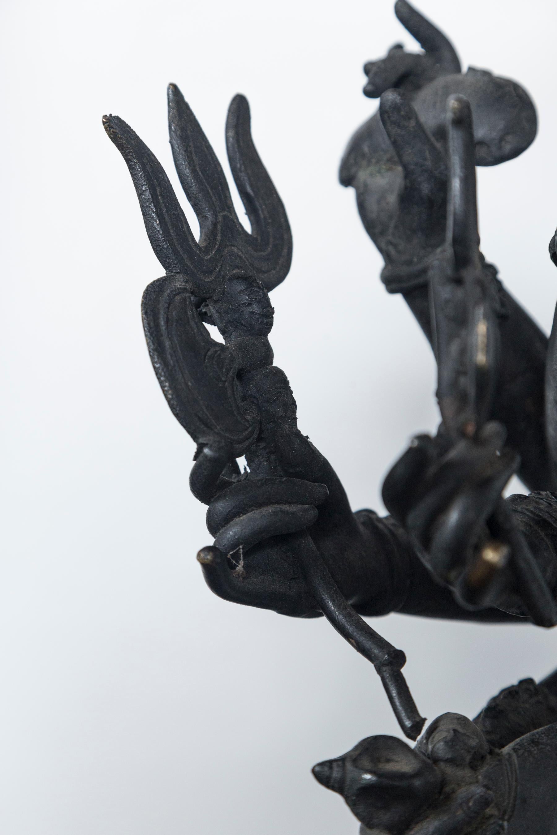 Cast Bronze Figure of the Buddhist Diety Chakrasamvara For Sale 1