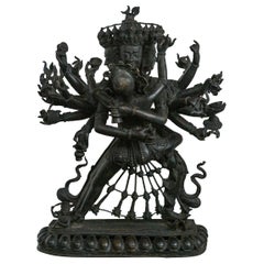 Cast Bronze Figure of the Buddhist Diety Chakrasamvara