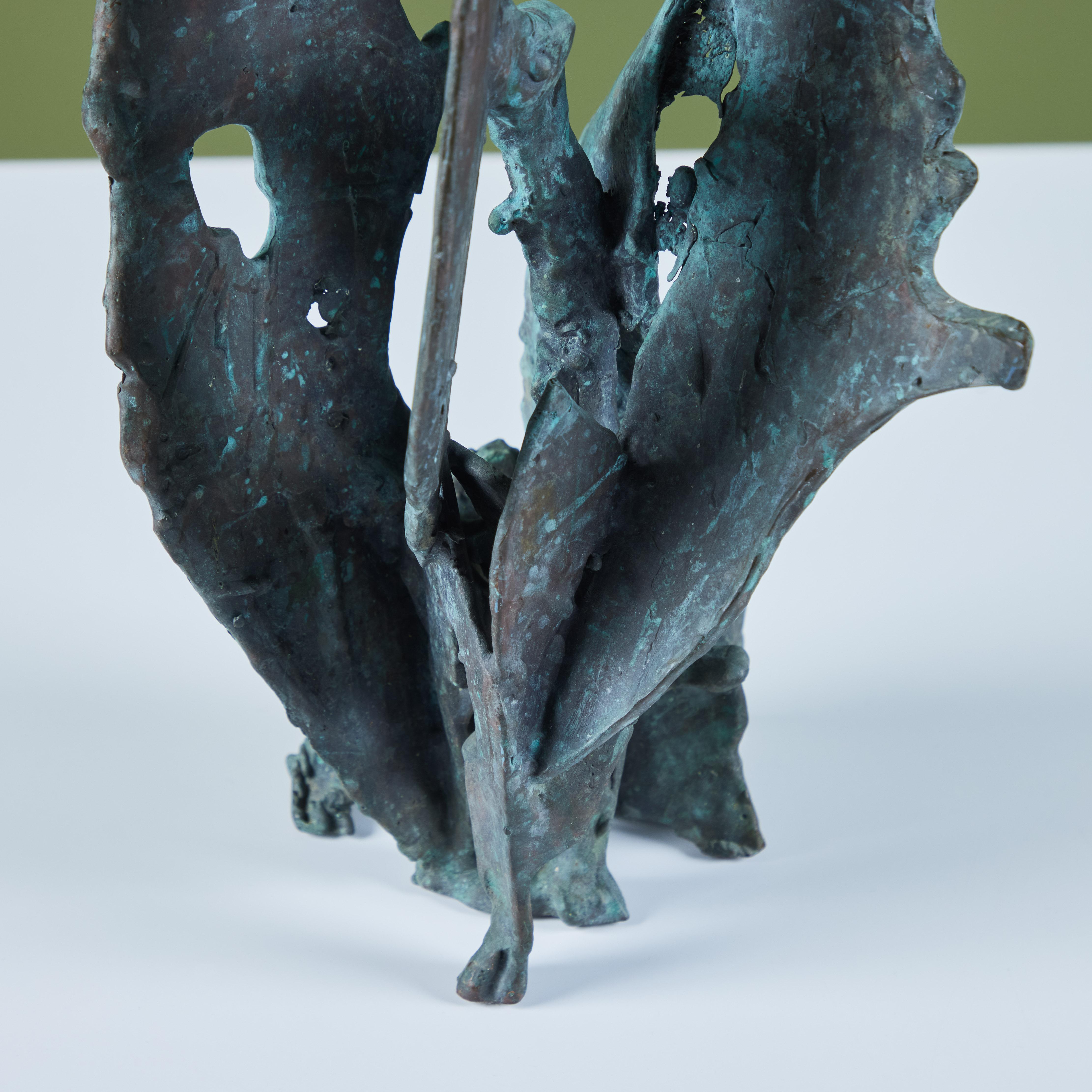 Cast Bronze 'Fins Pacifica' Sculpture by J. Dale M'Hall For Sale 6