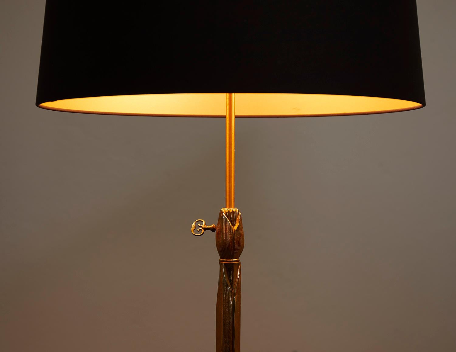 Cast bronze floor lamp by Maison Charles model 