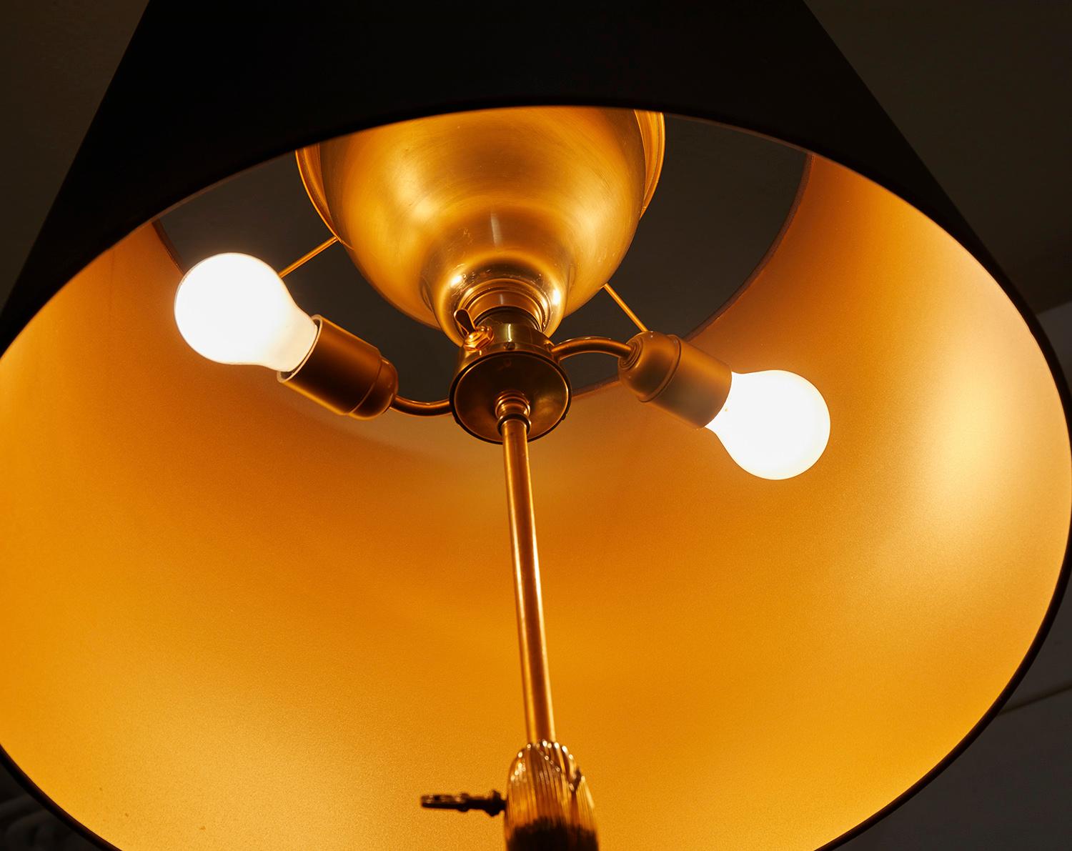 Cast Bronze Floor Lamp by Maison Charles Model 