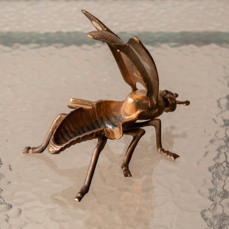 Cast Bronze Fly Sculpture with Hidden Ashtray at 1stDibs