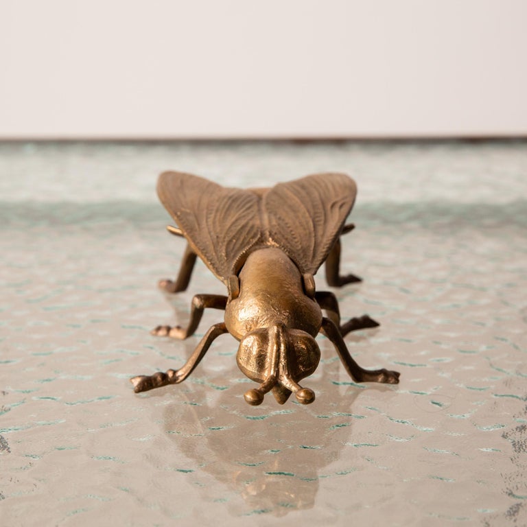 Cast Bronze Fly Sculpture with Hidden Ashtray at 1stDibs