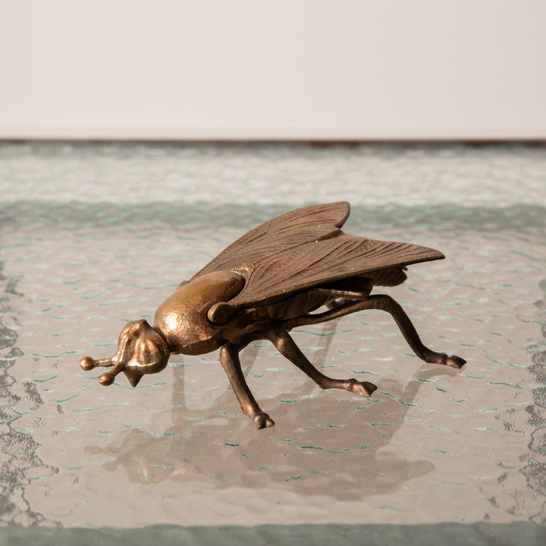 Cast Bronze Fly Sculpture with Hidden Ashtray at 1stDibs