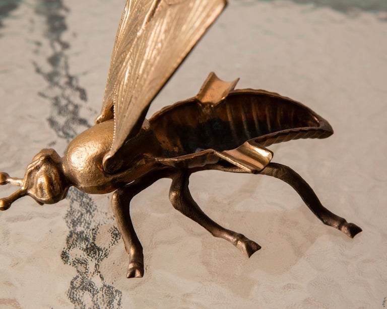 Cast Bronze Fly Sculpture with Hidden Ashtray at 1stDibs