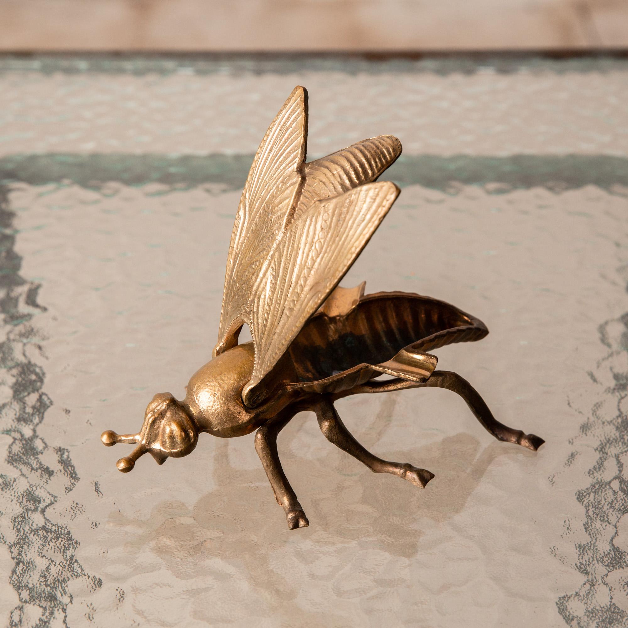 Cast Bronze Fly Sculpture with Hidden Ashtray 3