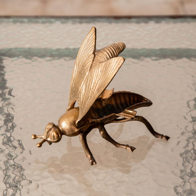 Cast Bronze Fly Sculpture with Hidden Ashtray at 1stDibs