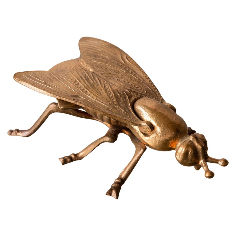 Cast Bronze Fly Sculpture with Hidden Ashtray at 1stDibs