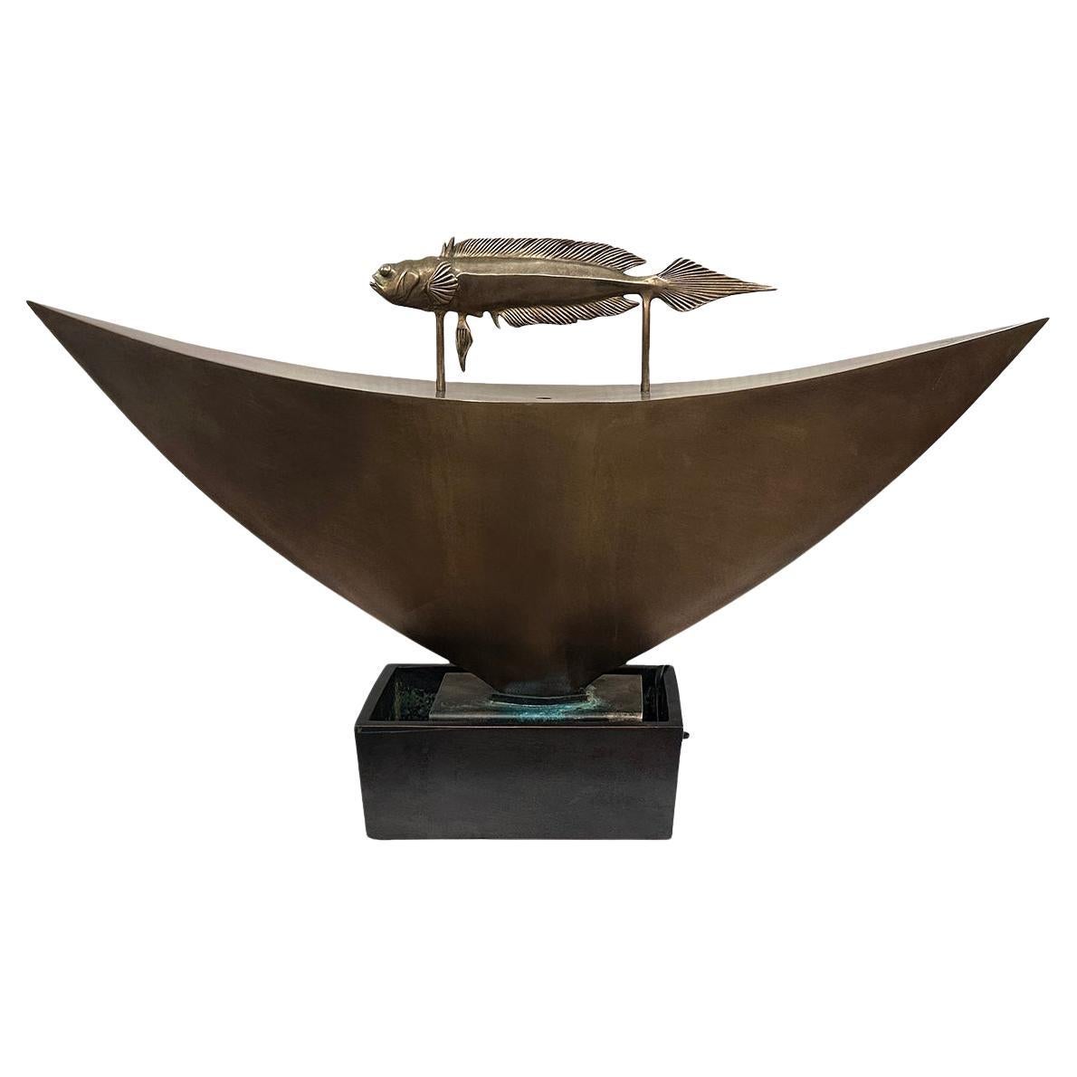Fuente de bronce fundido