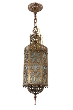 Cast Bronze Frosted Glass Pendant Light