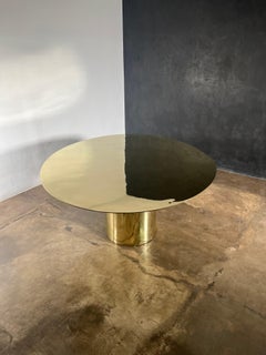 Mesa de Comedor con Pedestal de Arte Escultórico Funcional de Bronce Fundido de Costantini