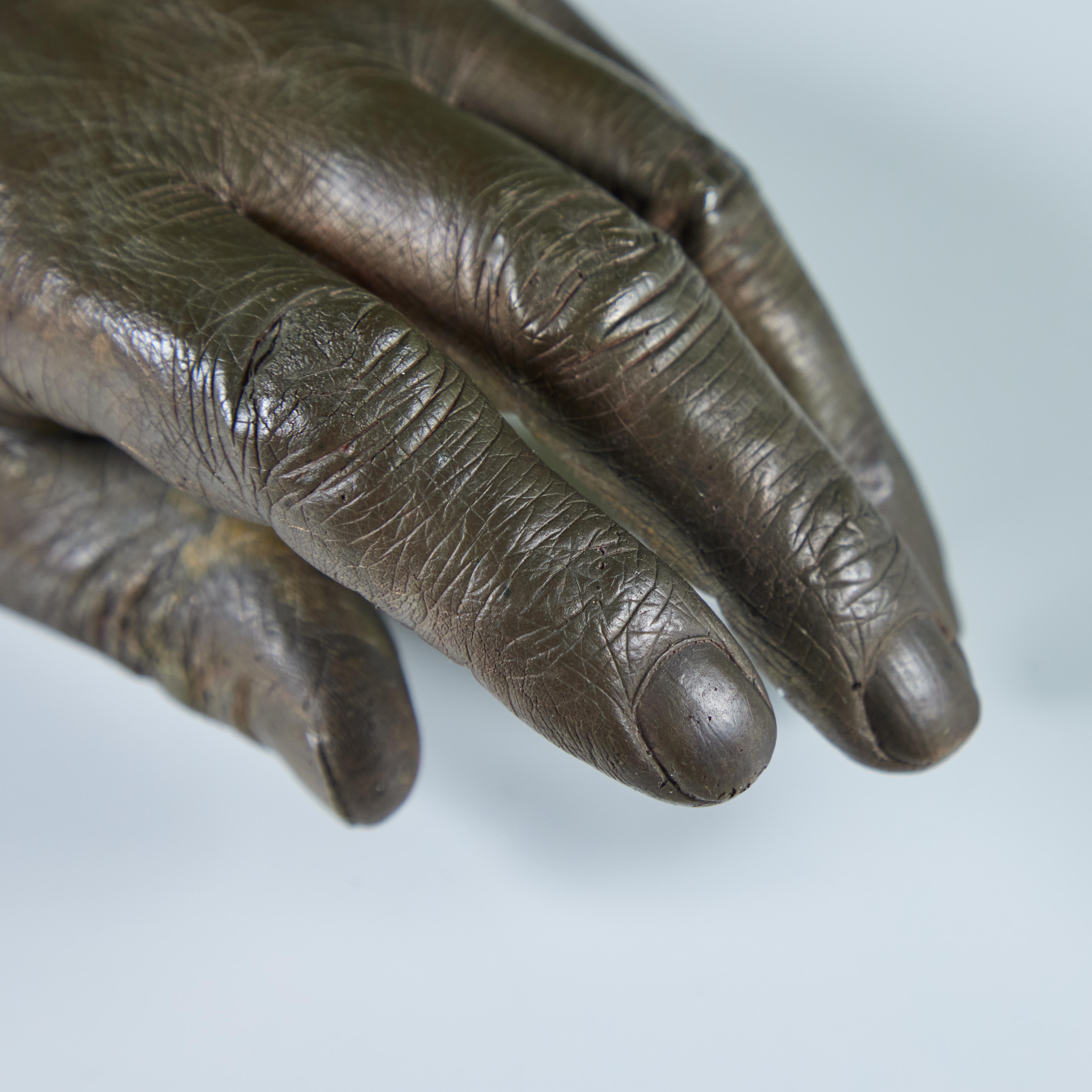 Cast Bronze Hand Sculpture For Sale 4