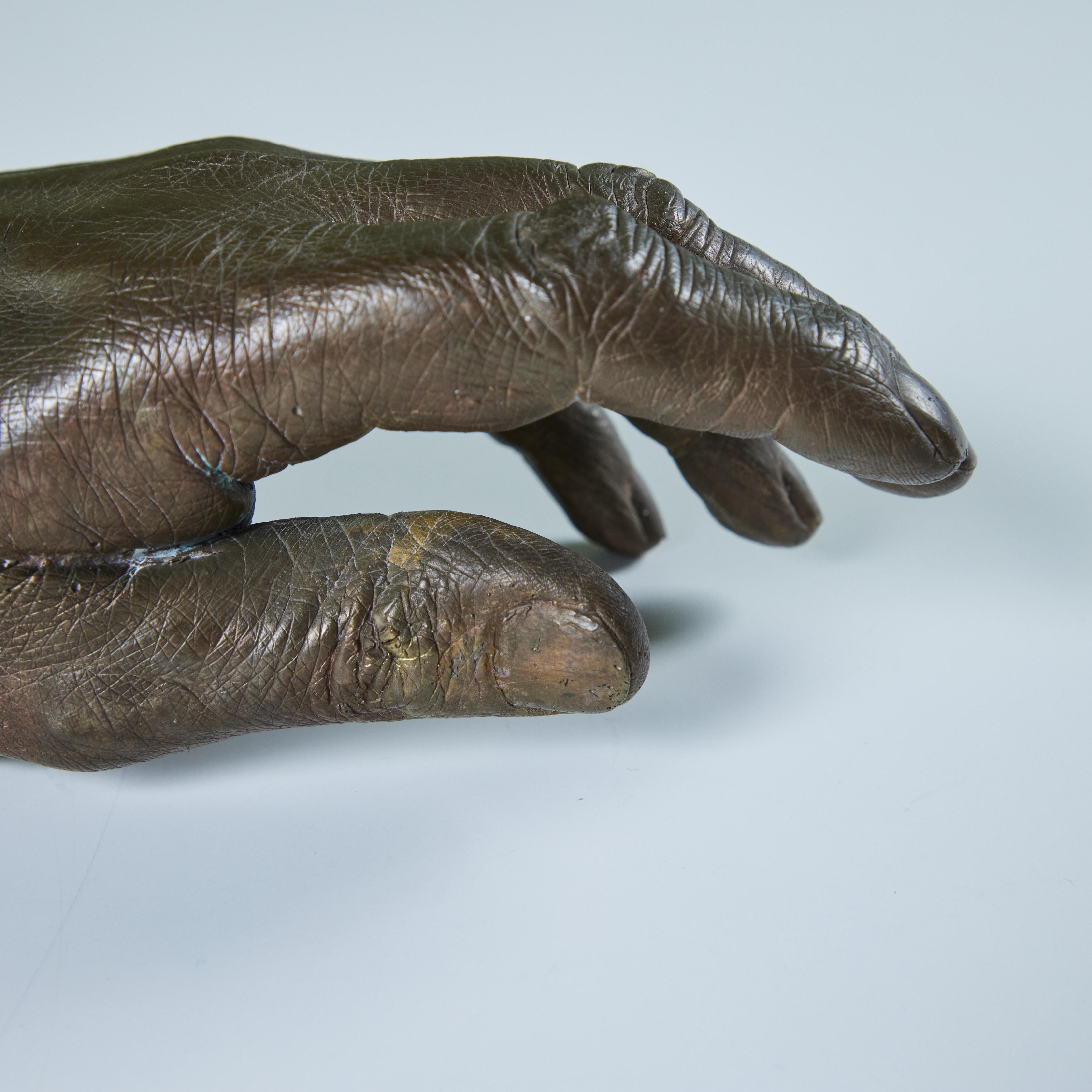 Cast Bronze Hand Sculpture For Sale 5
