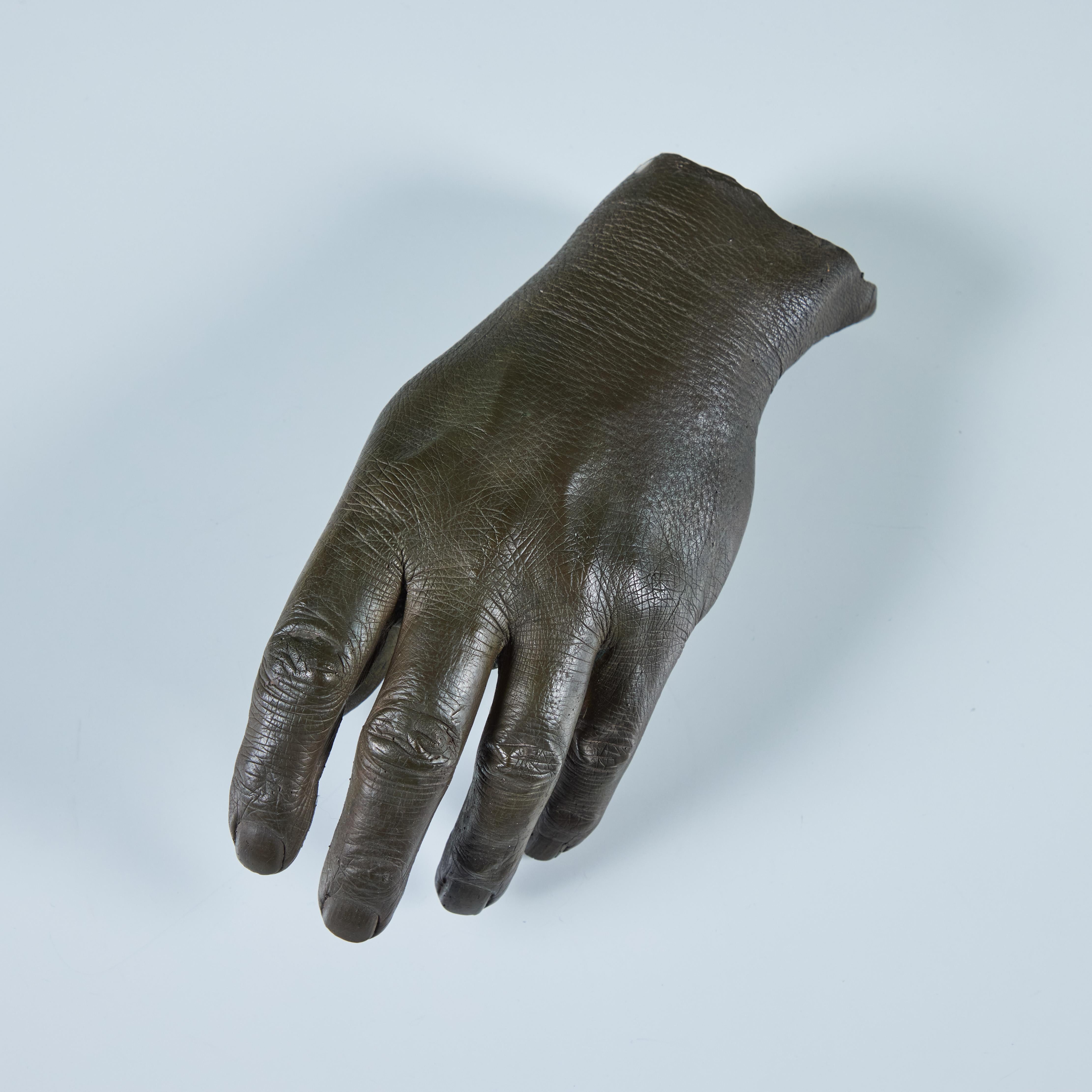 Cast Bronze Hand Sculpture For Sale 1