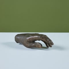 Retro Cast Bronze Hand Sculpture