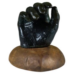 Cast Bronze Hand Sculpture with Stand in the Style of Auguste Rodin