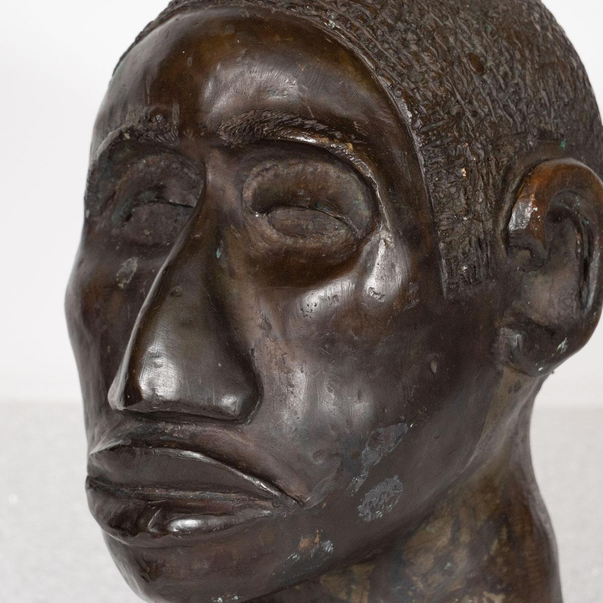 Cast Bronze Head Sculpture 1