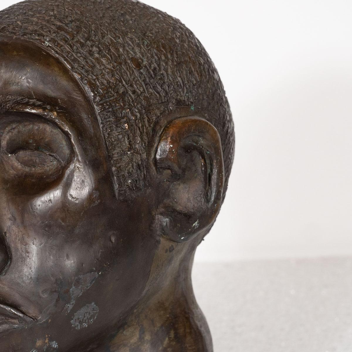 Cast Bronze Head Sculpture 2