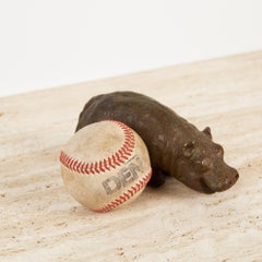 Cast Bronze Hippo Sculpture