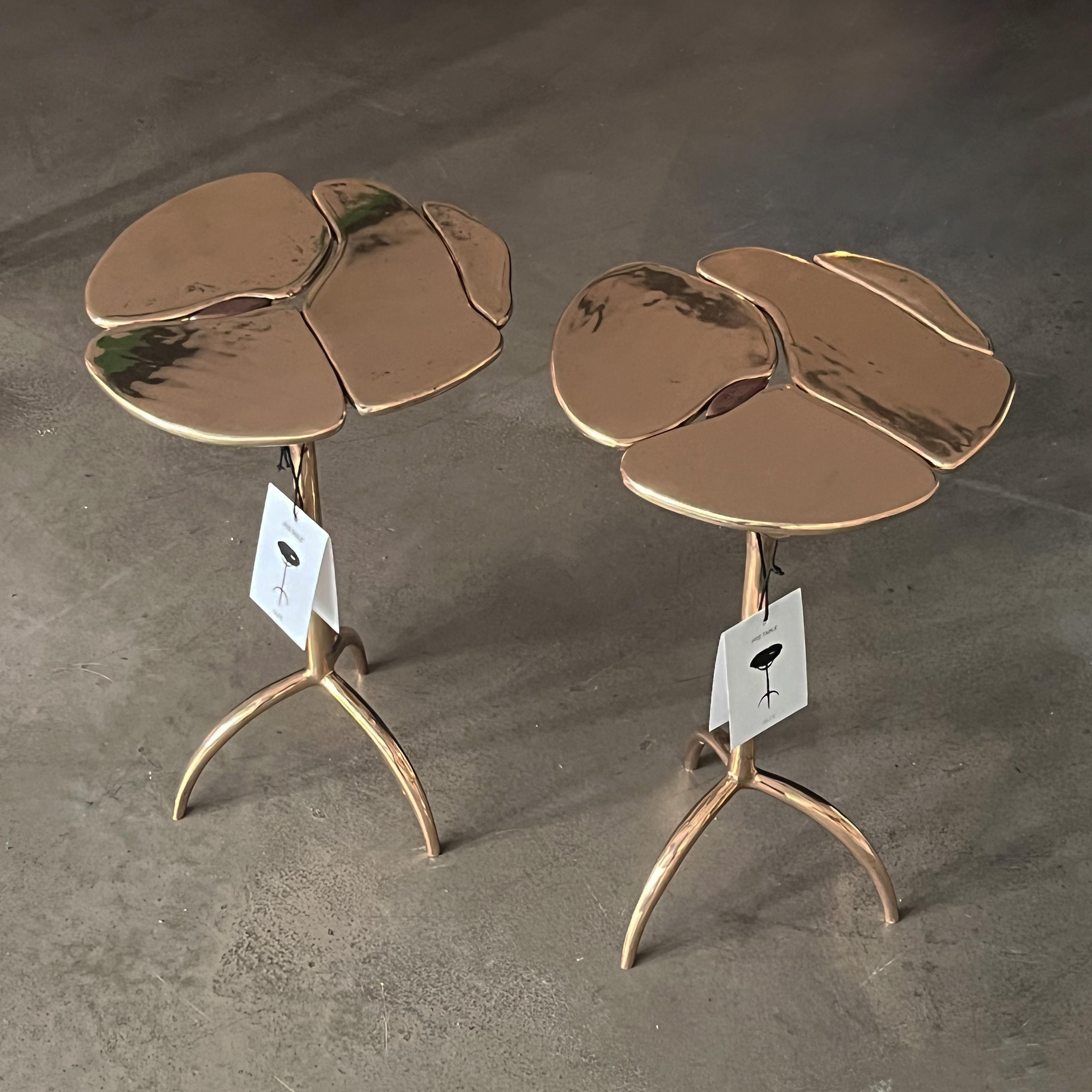 Modern Cast Bronze Iris Side Table by Studio Sunt For Sale