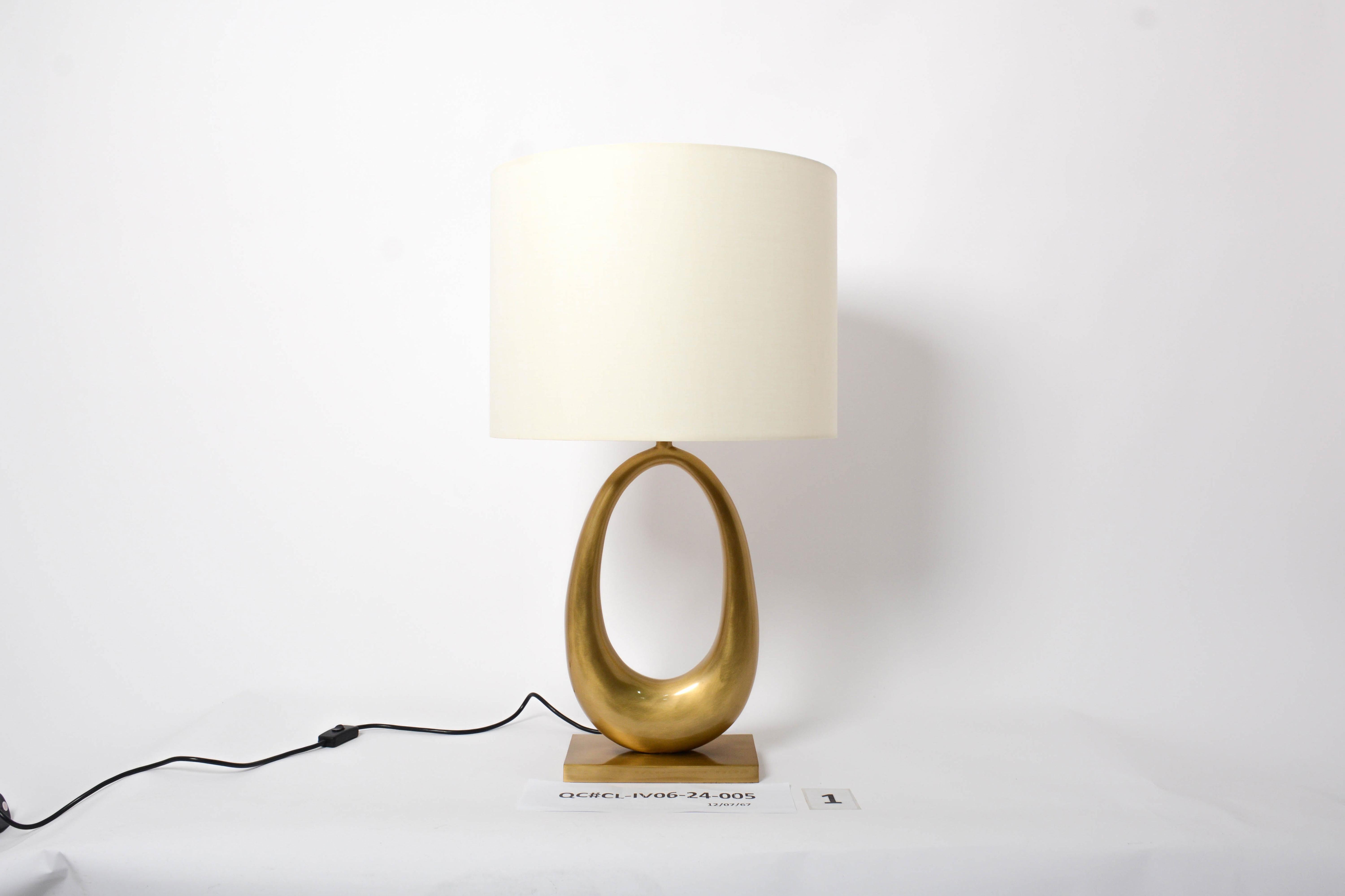 European Cast Bronze Jewel Lamp in Antique Gold Finish by Elan Atelier 'Preorder' For Sale