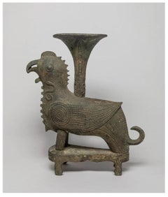 Cast Bronze Korean Bird Vase