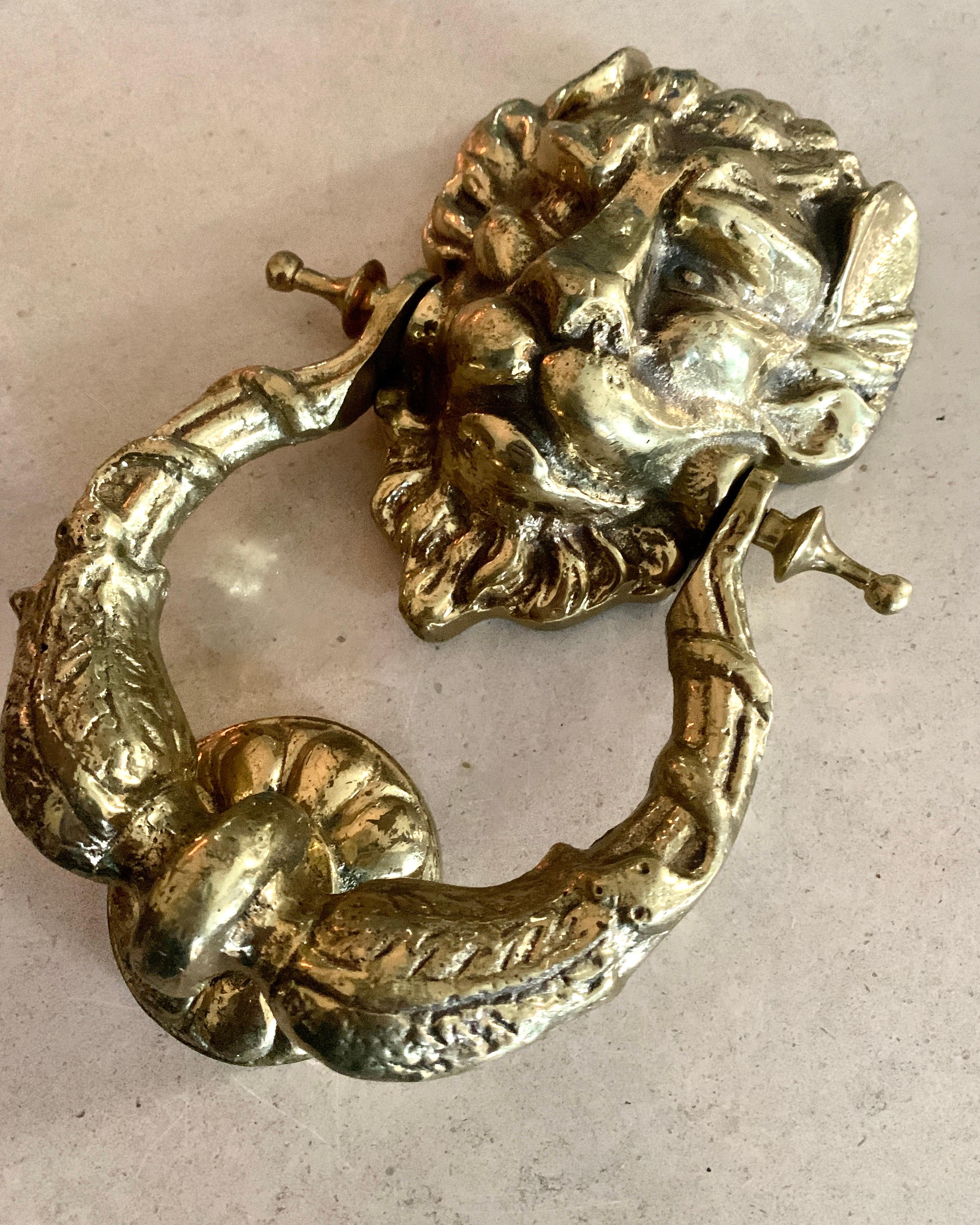 Brass Cast Bronze Lion Door Knocker
