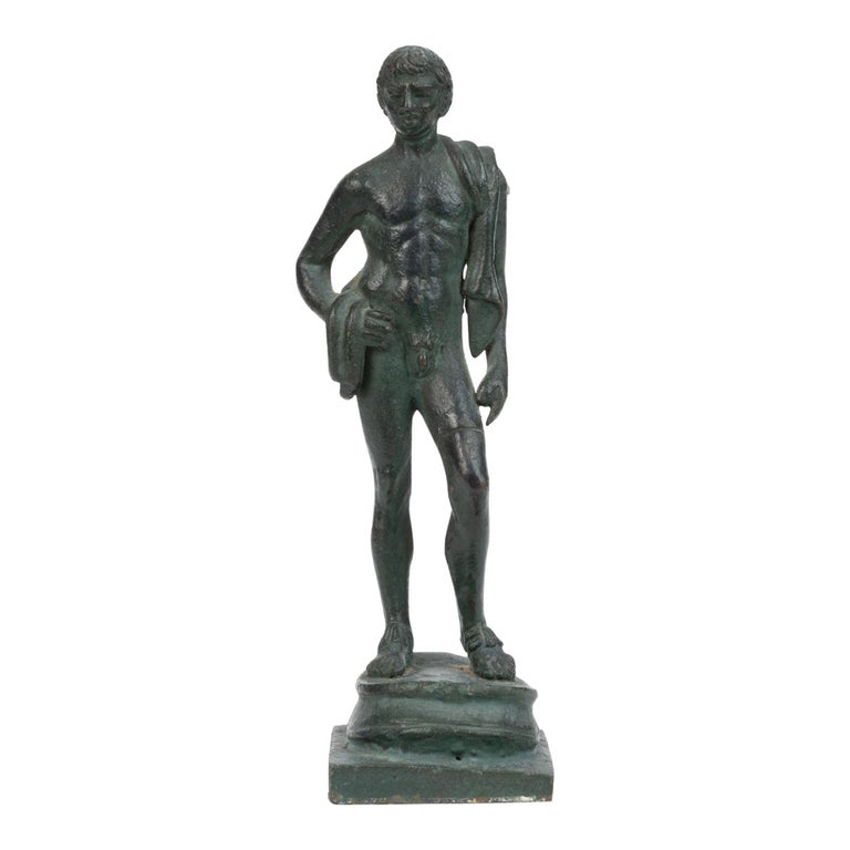 Cast Bronze Male Figurine at 1stDibs