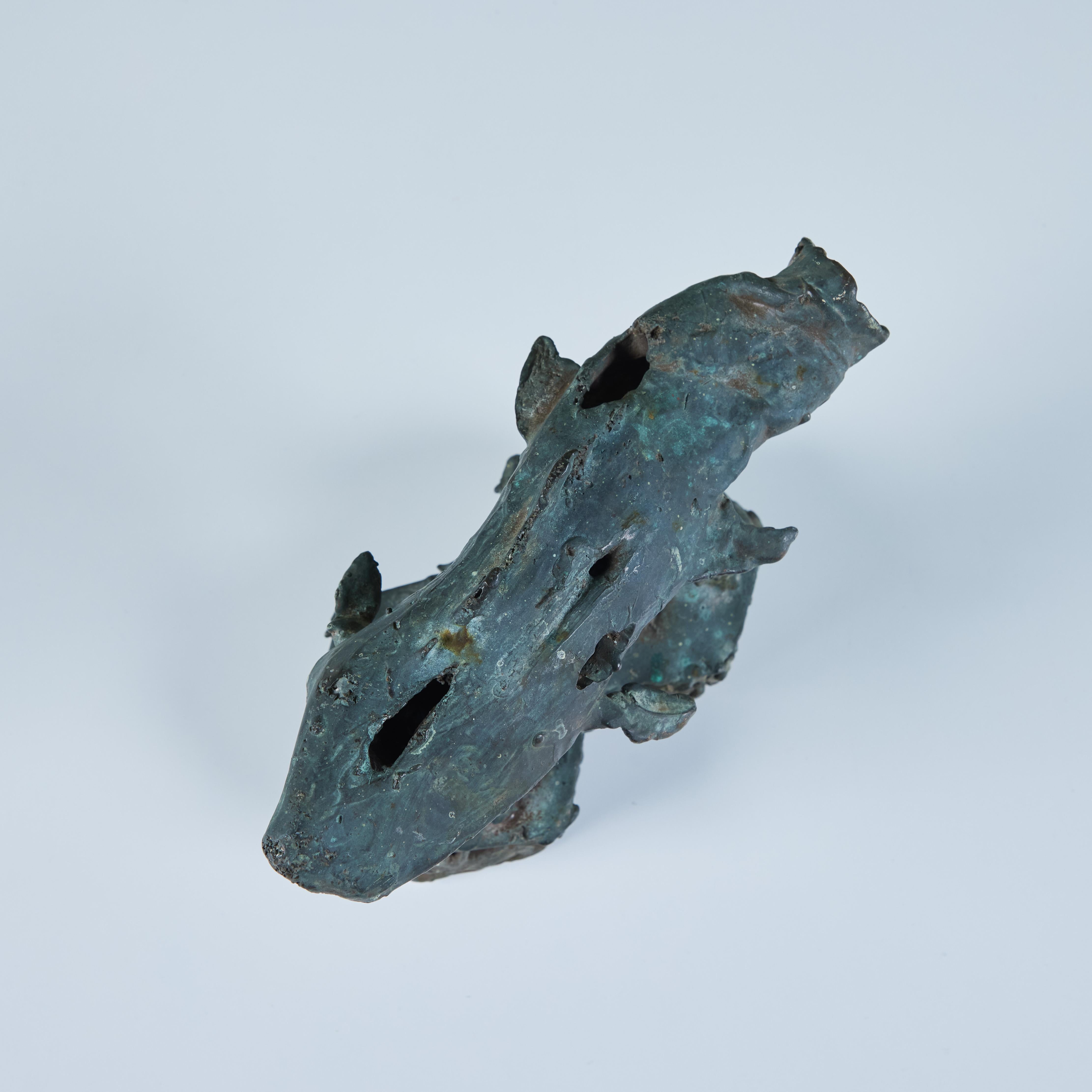 Cast Bronze 'Megalodon' Sculpture by J. Dale M'Hall For Sale 6