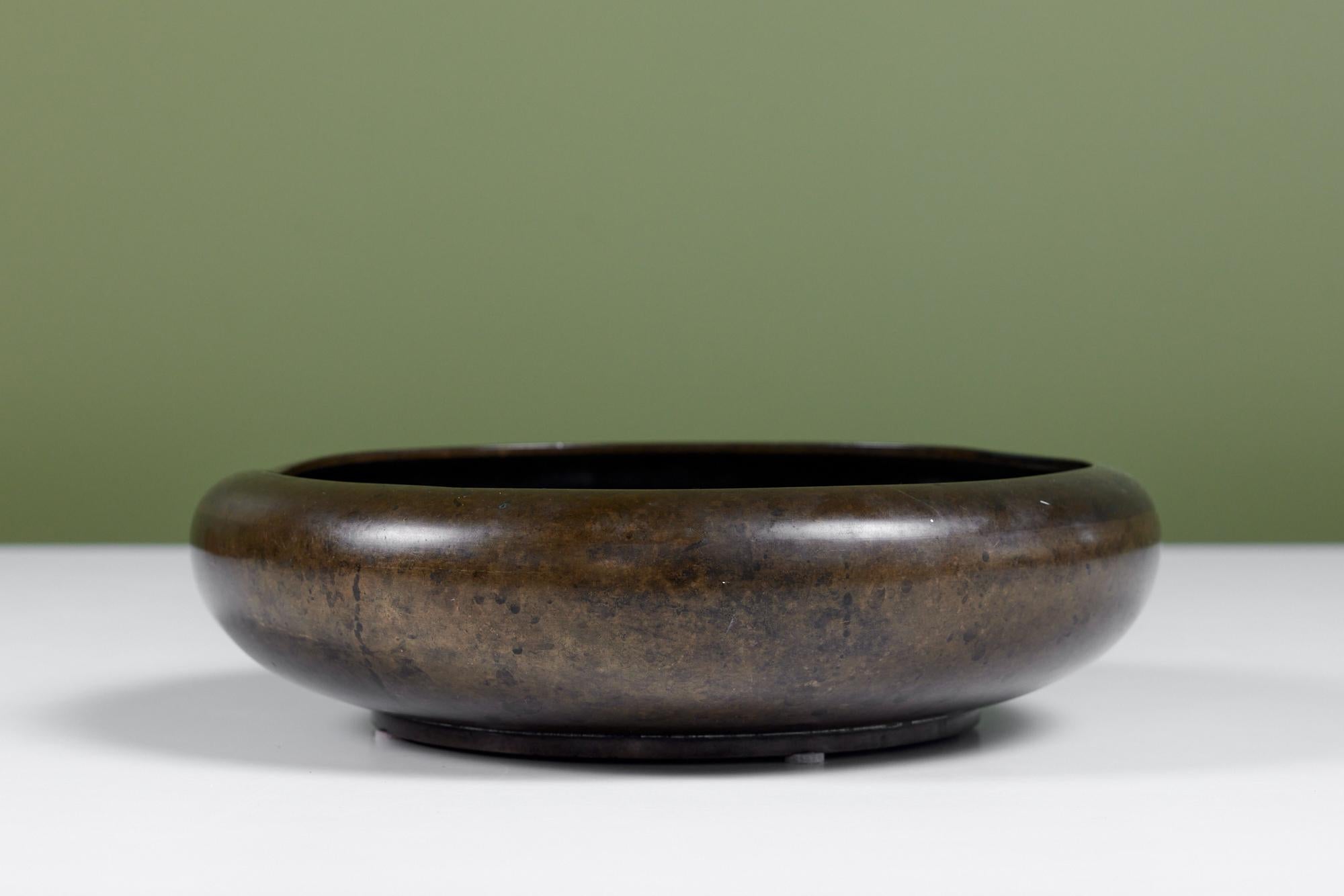 American Cast Bronze Modernist Bowl