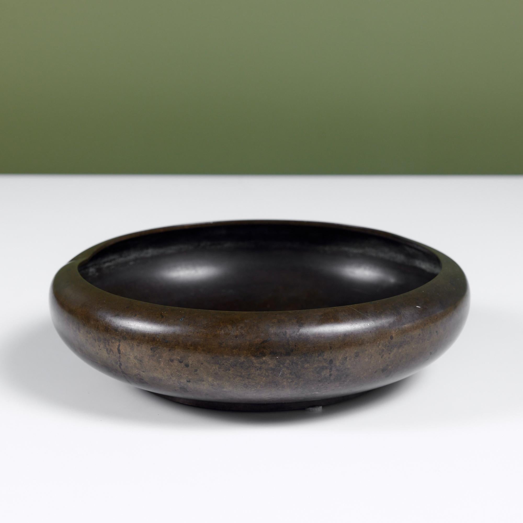 20th Century Cast Bronze Modernist Bowl