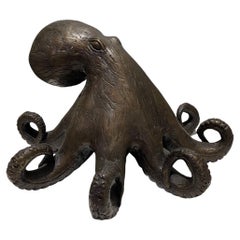 Cast Bronze Octopus Sculpture