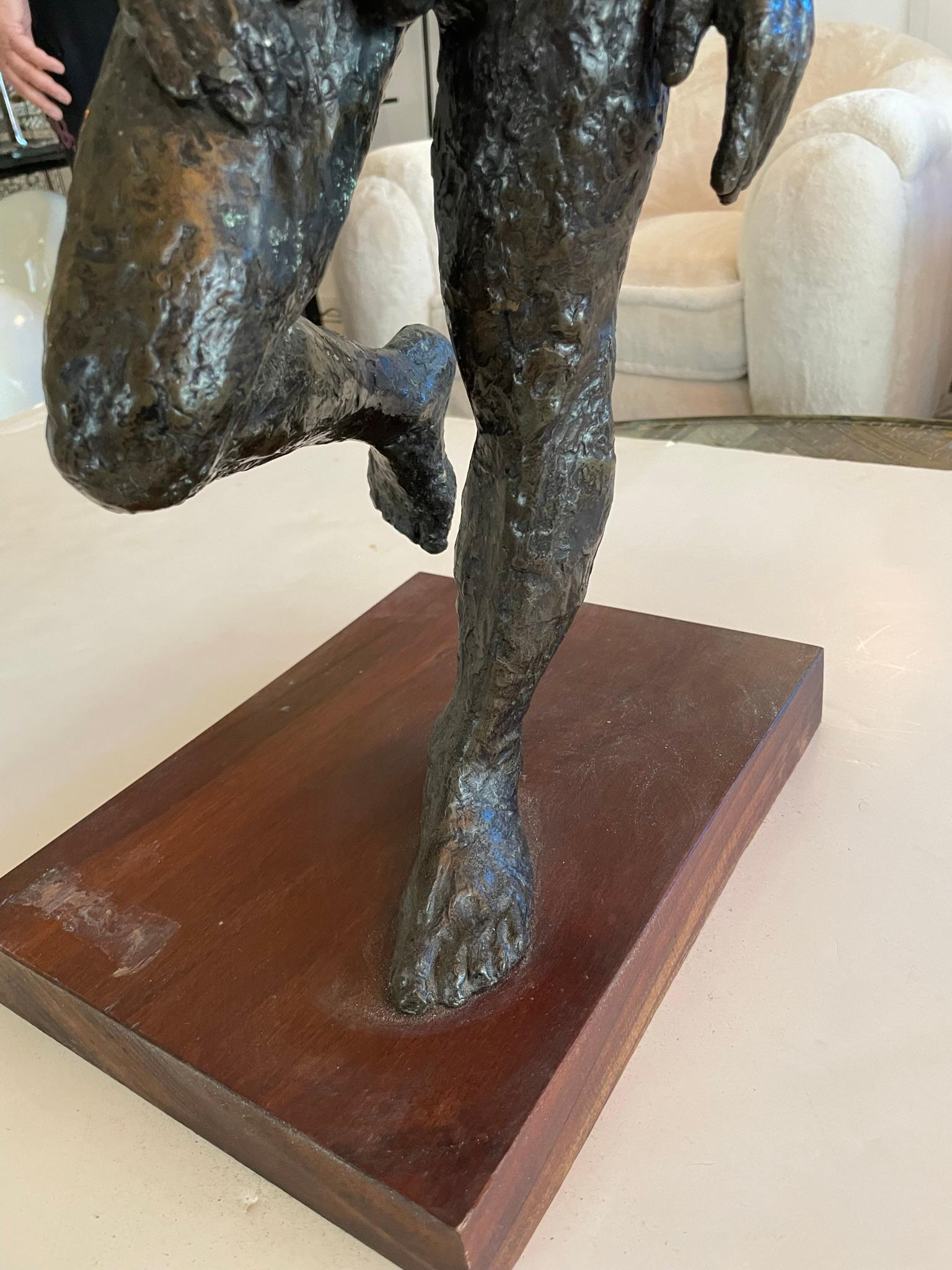 Italian Solid Bronze Antinous Sculpture For Sale