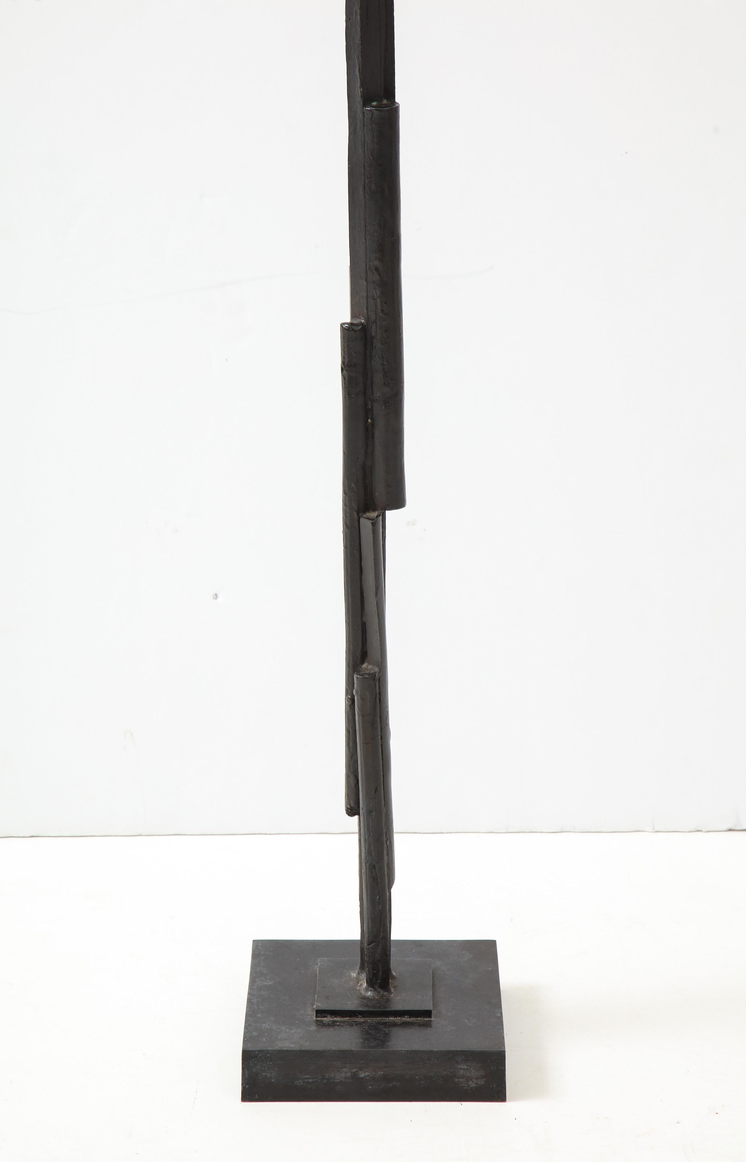 Sculpture abstraite en bronze patiné moulé en vente 5