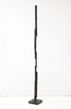 Cast Patinated Bronze Abstract Sculpture