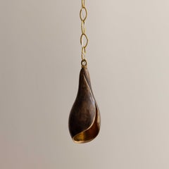 Cast Bronze Pendant, Sepia Finish, Flor de Bronce Collection