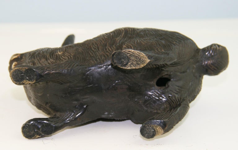 Japanese Cast Bronze Rabbit Sculpture at 1stDibs